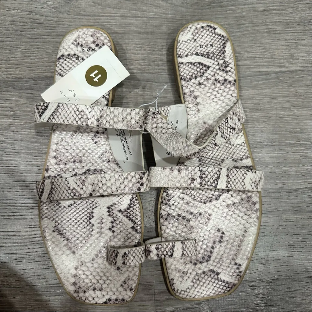 A new day Snakeskin Patterned Sandals size 11 - Image 2