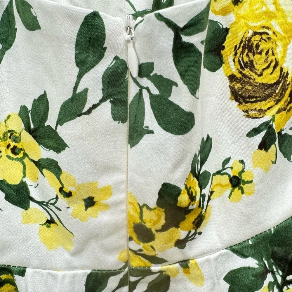 Ivory Yellow & Green Roses Tie Back Halter Mini Dress by Ixia from ModCloth - Image 10