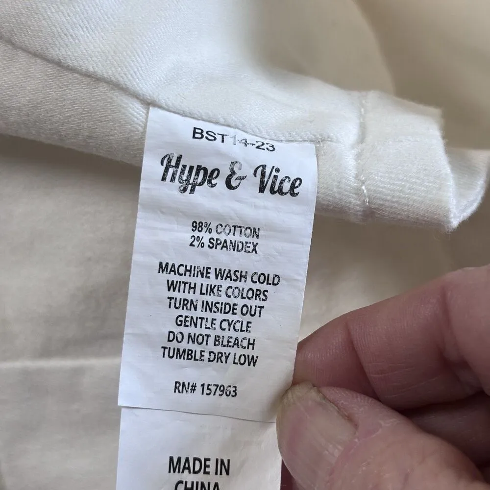 Hype & Vice Indiana Hossiers Women Corset Top White with Logo In Red size M Size M - Image 7