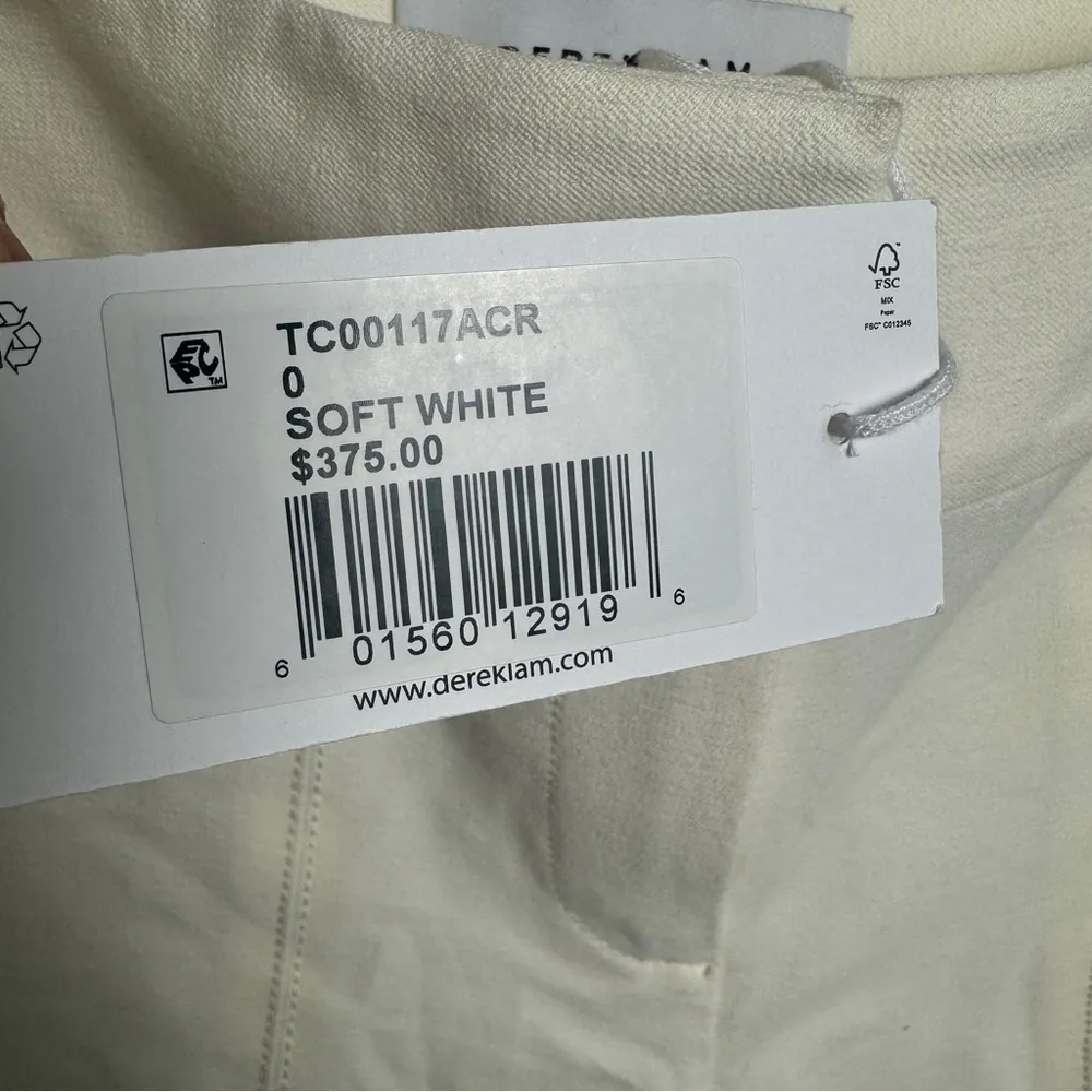 10 Crosby Derek Lam Maeve Front Slit Trouser In‎ Soft White TC00117ACR Size 0 - Image 5