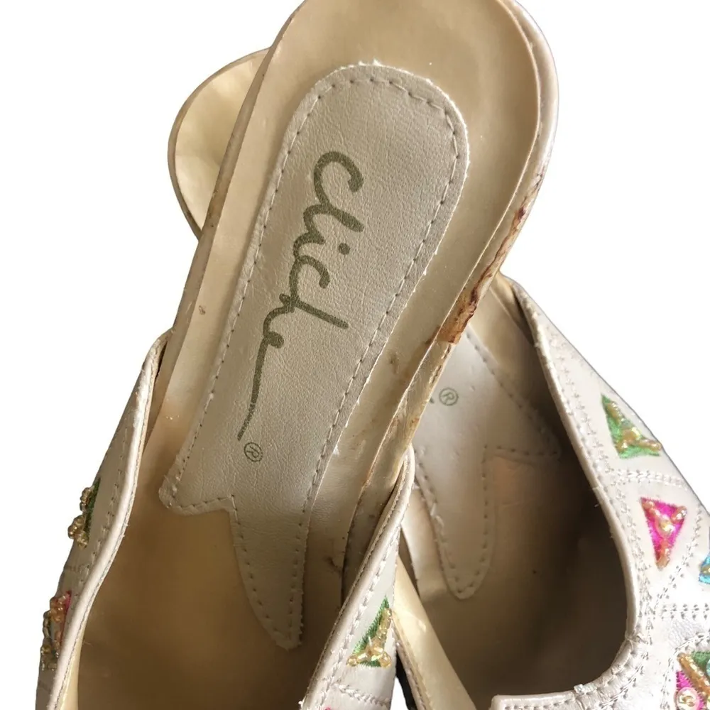 VTG Dubai Beaded Kitten Heel 40/8.5 - Image 6