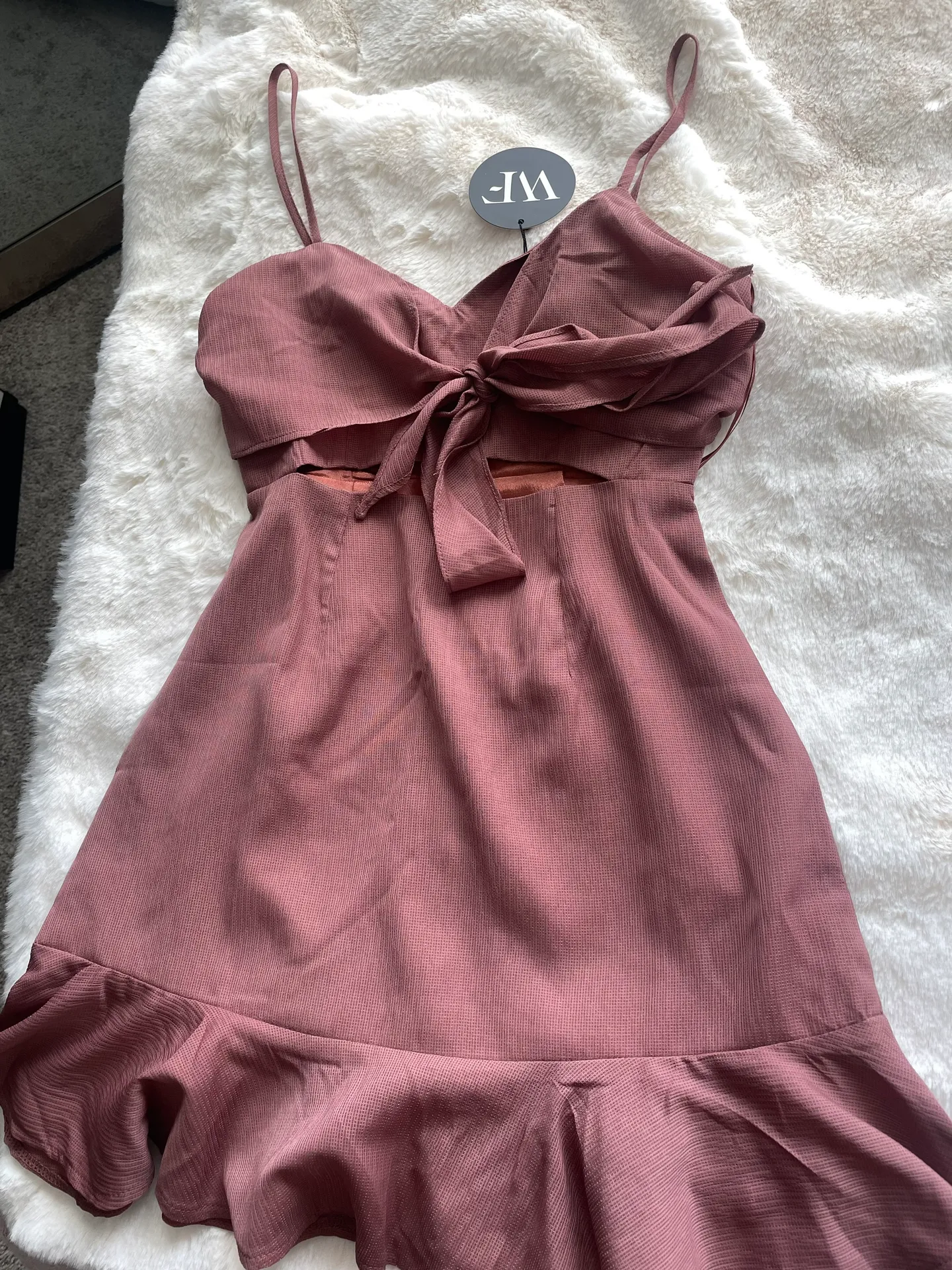 White Fox Cutout Mini Dress - Image 3