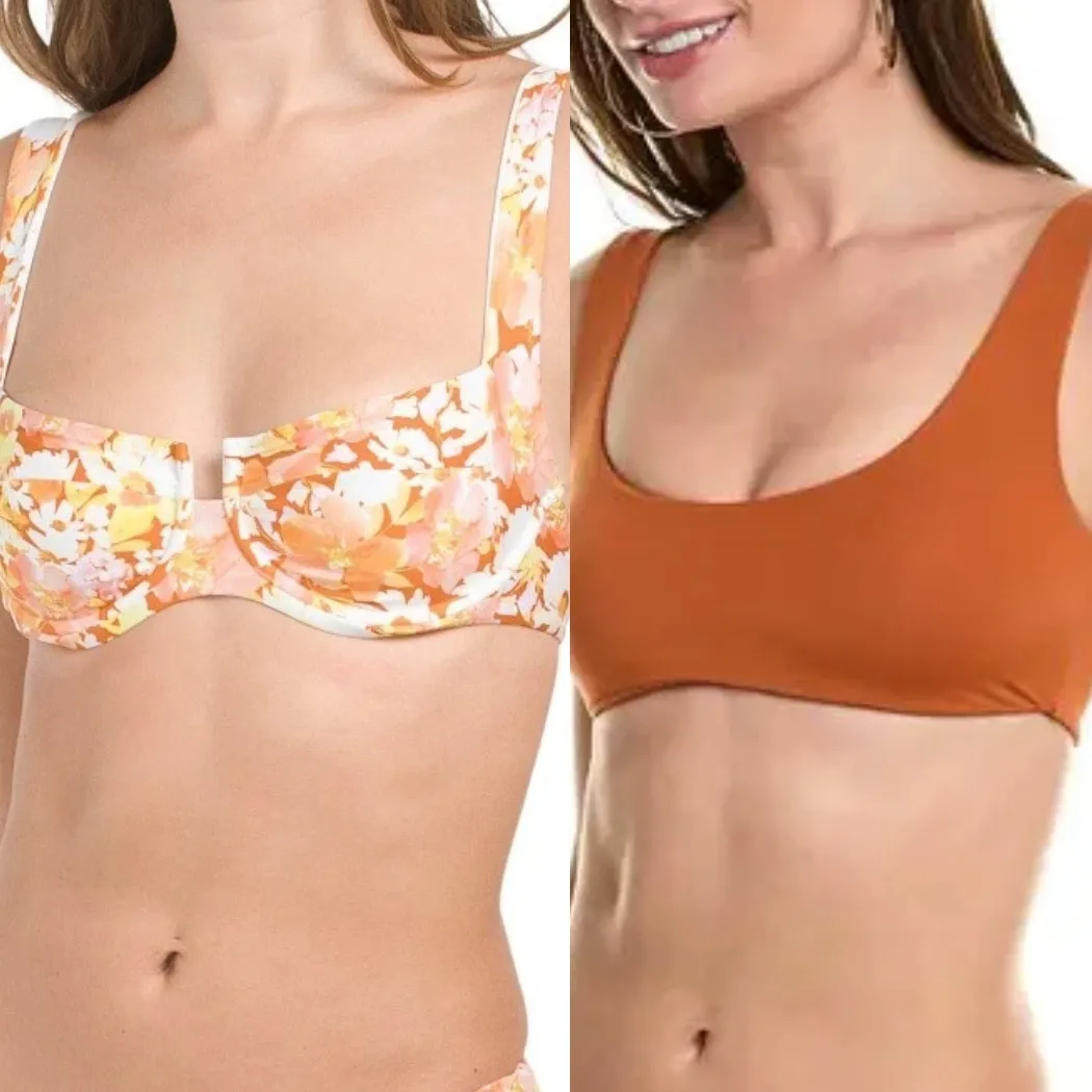 NWT L Space Lizzie & CAMELLIA Underwire Floral Bikini Top Bundle of 2 Size S - Image 2