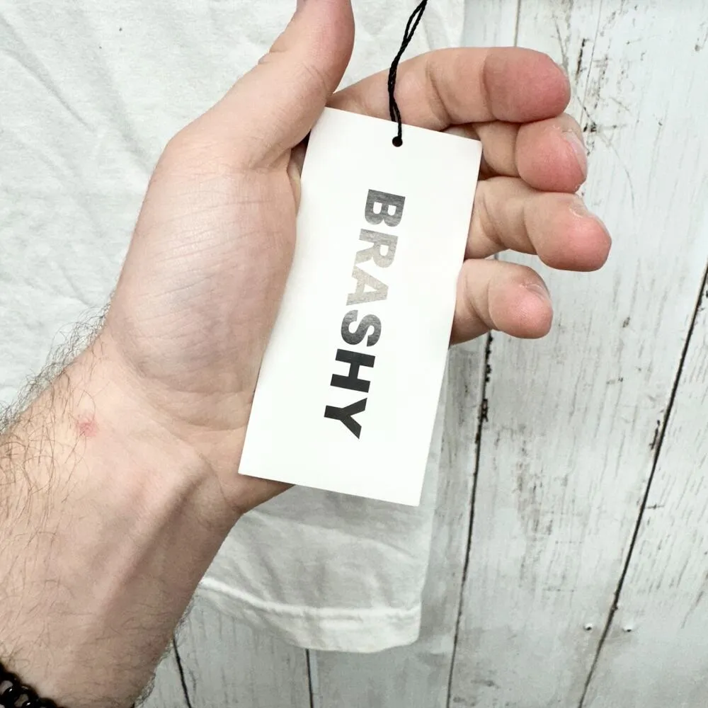 "Obviously" Brashy Counture Women Sz Small White Funny Meme Saying Shirt Cotton - Image 3