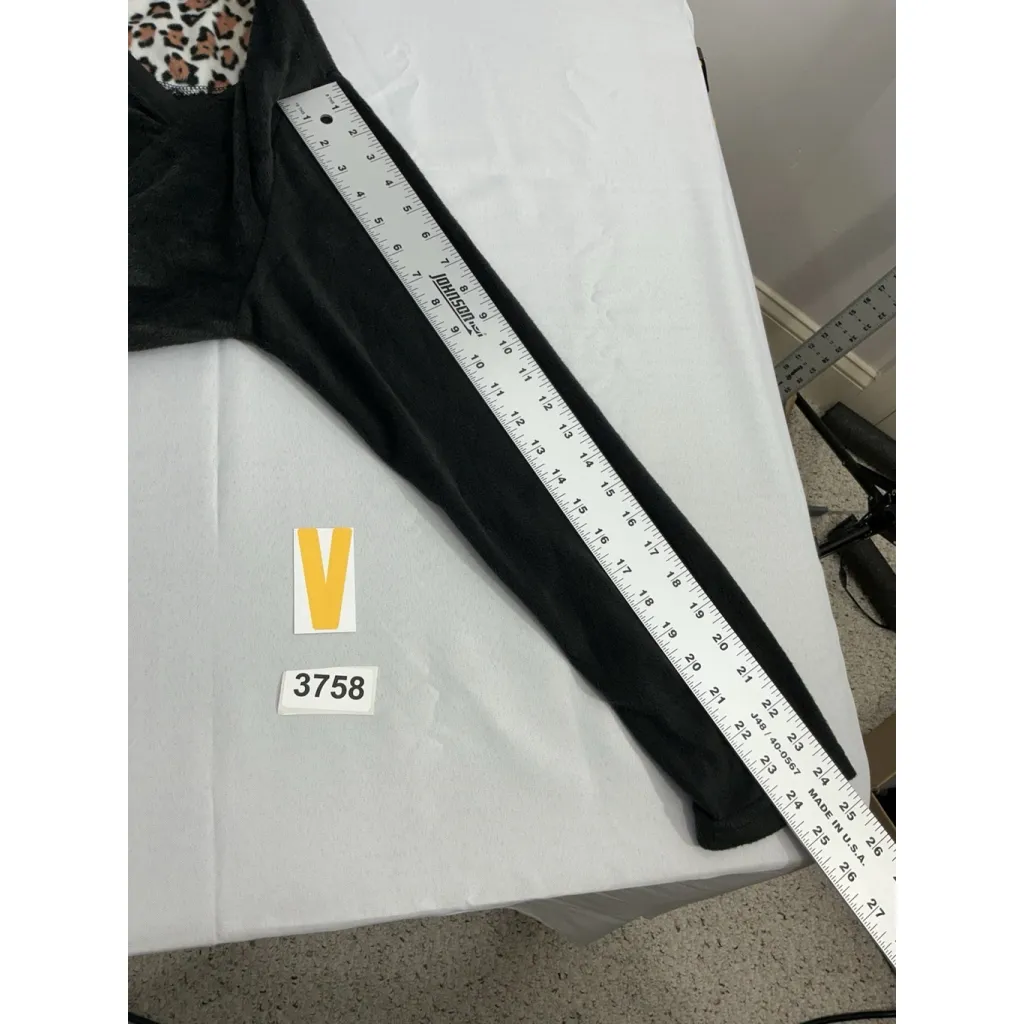 Womans Just Love Medium Black 1/4 Button Up Long Sleeve Pullover Soft Shirt New - Image 8