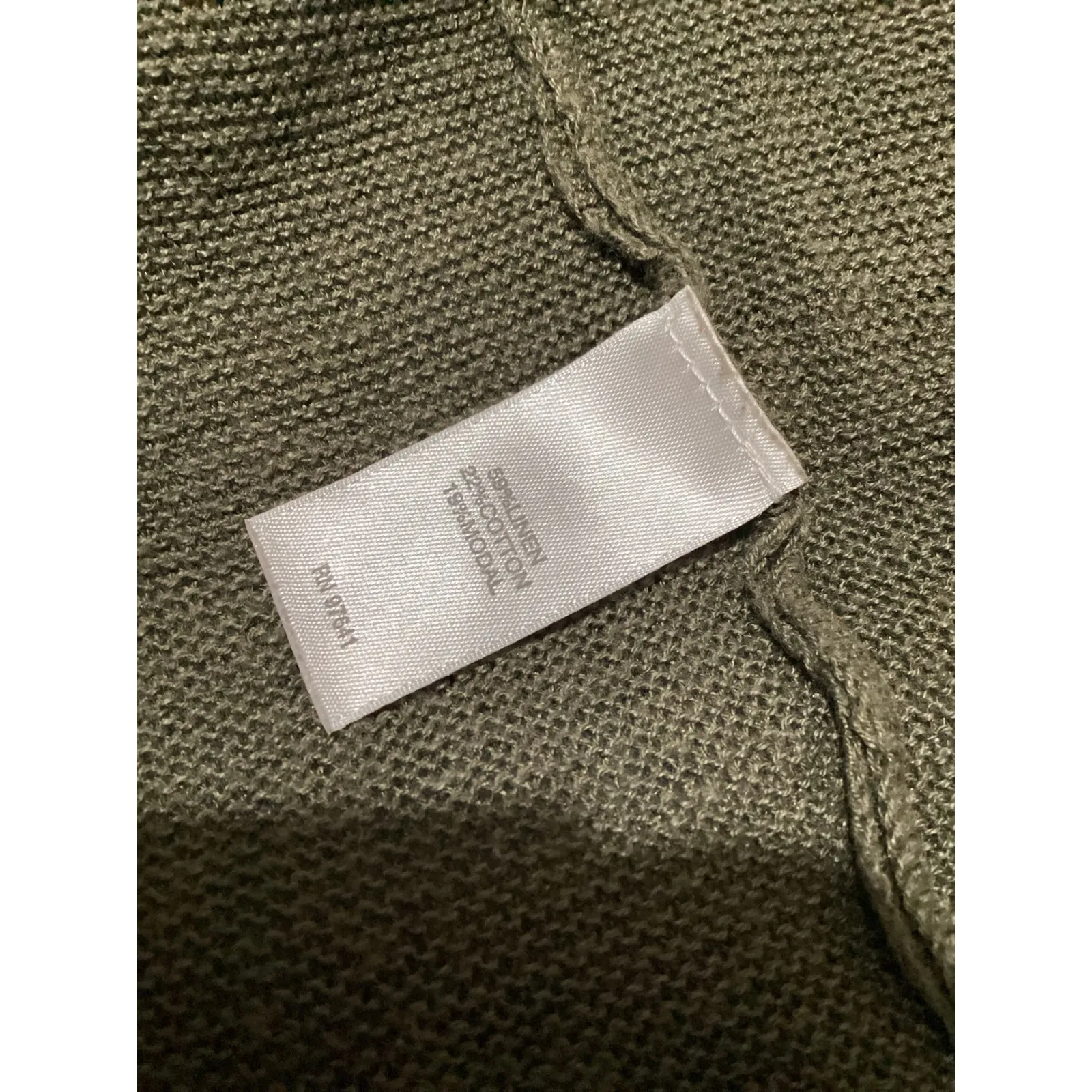 JJill Olive Green Lightweight Knit Open Front Cardigan Sweater Women's Medium - Image 5