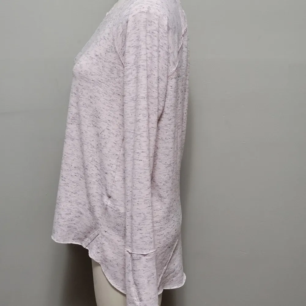 Anthropolpgie Michael Stars Madison pink heather brushed jersey top size small - Image 6