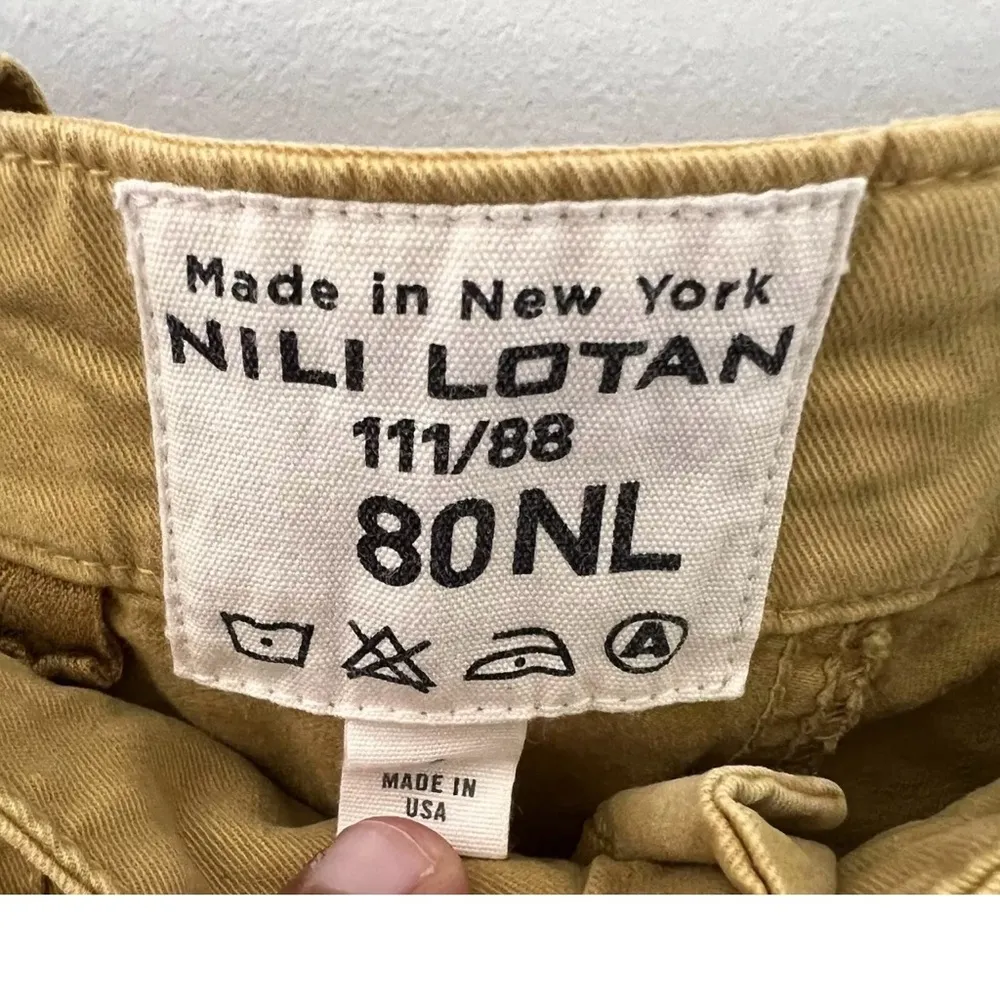 Nili Lotan Tuscan Yellow Cropped Military Pants Size 2 XS - Image 6