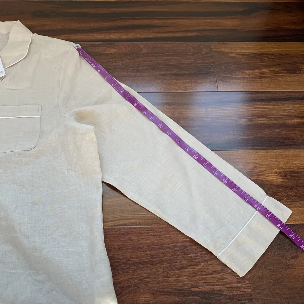 Quince 100% Linen Pajama Top Button Down - Image 8