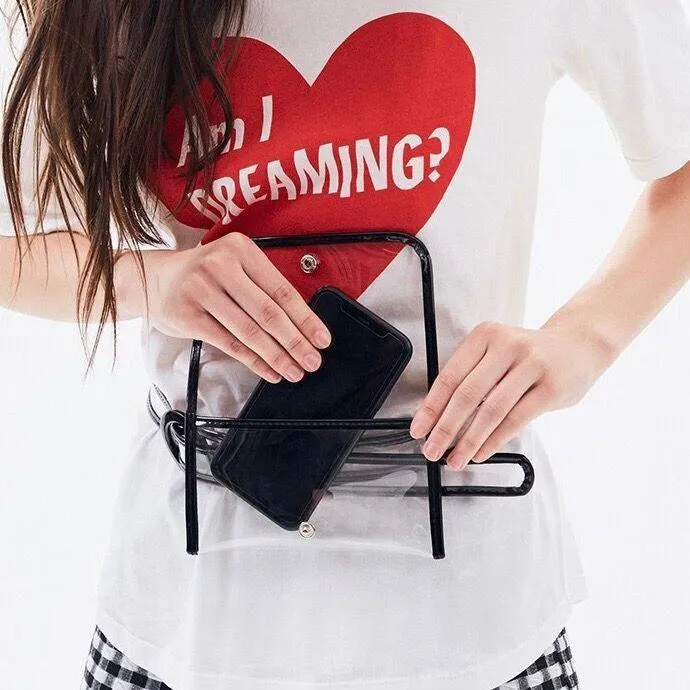 New With Tag  LA Hearts Clear Belt Bag White - Image 5