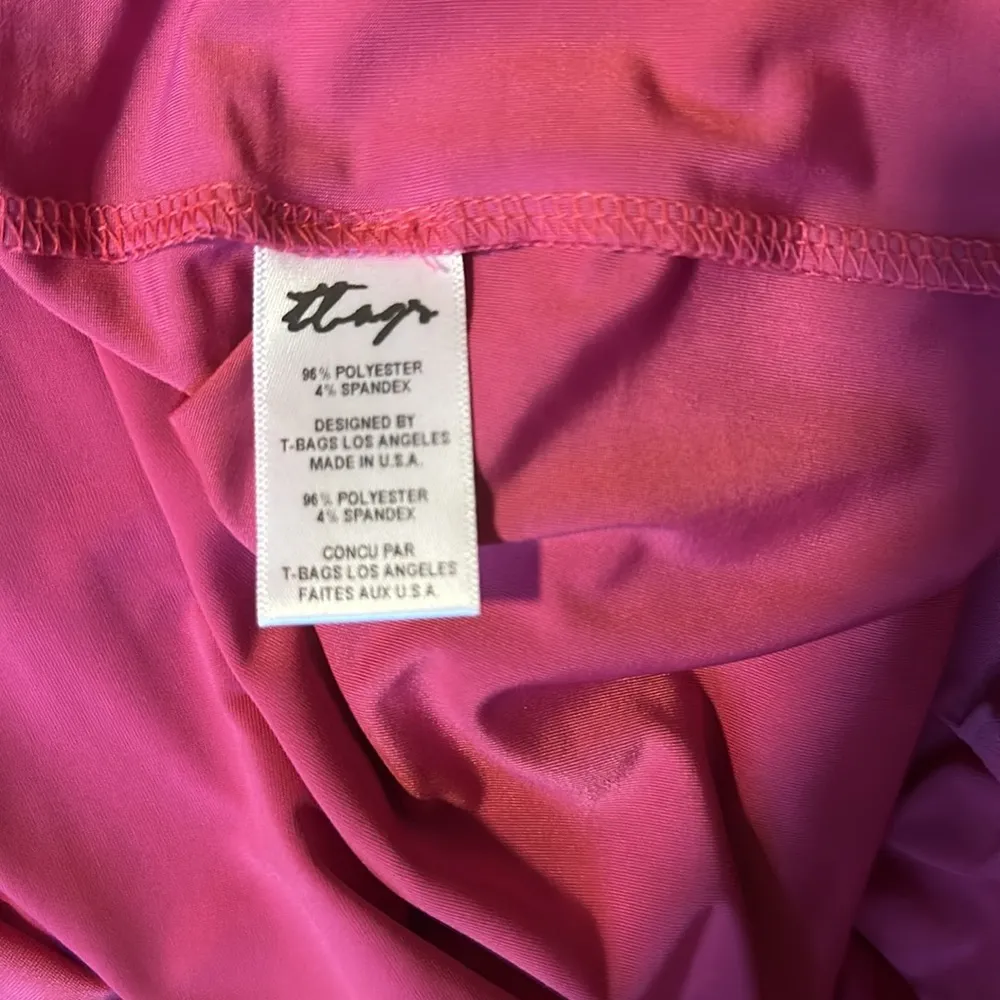 Tbags pink dress halter top tiered flowy heavy large T - Image 7