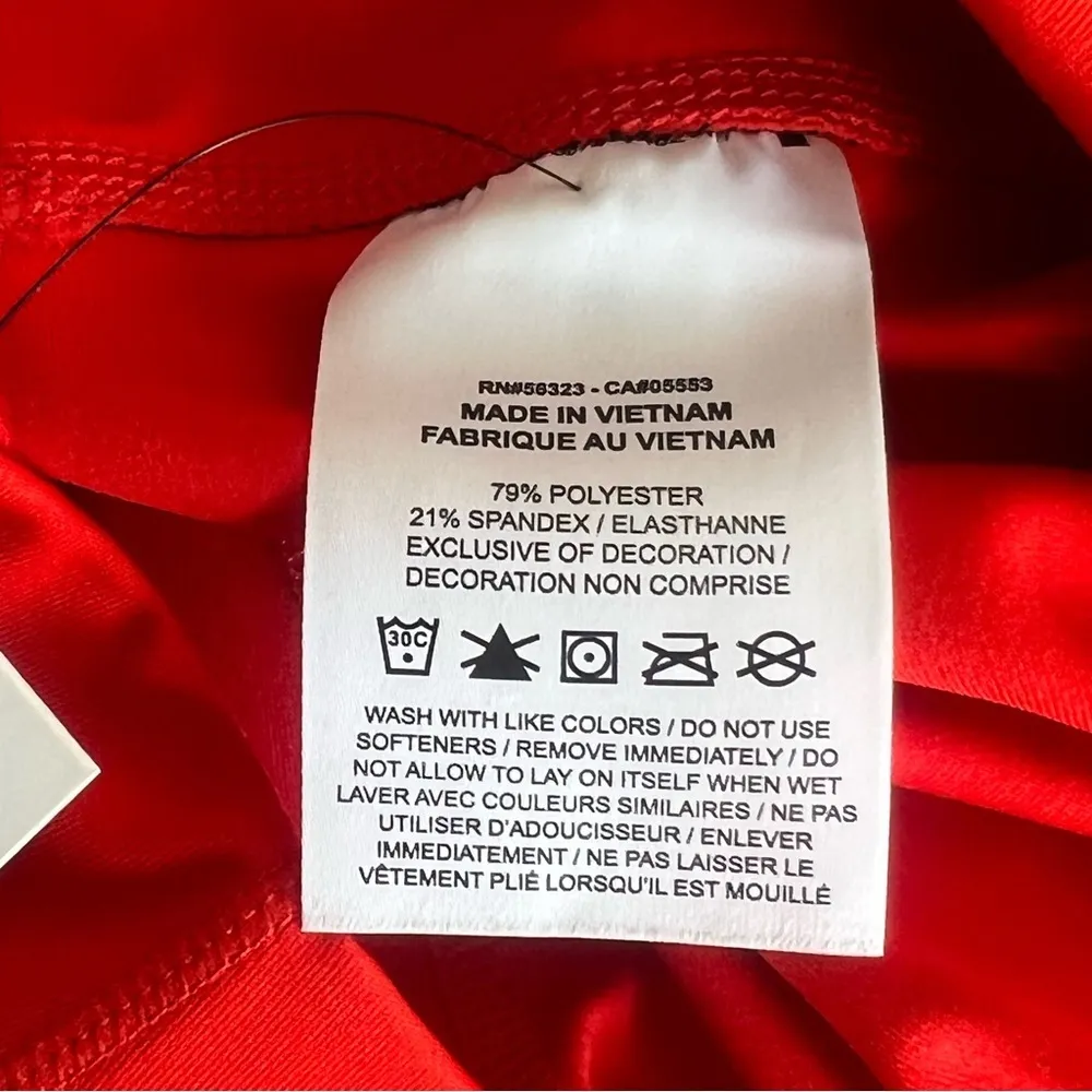 Nike One Dri-Fit Tight Fit MidRise 7" Women's Plus Size Chili Red Bike Size XXL - Image 7