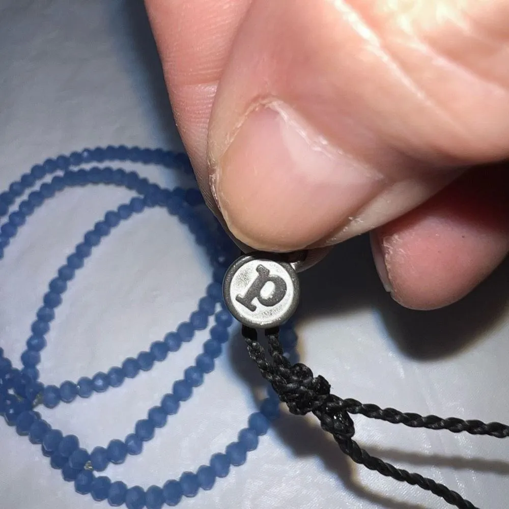 Pura Vida Bracelet Set with a Mood Charm and Three Light Blue Crystal Bead Brace - Image 5