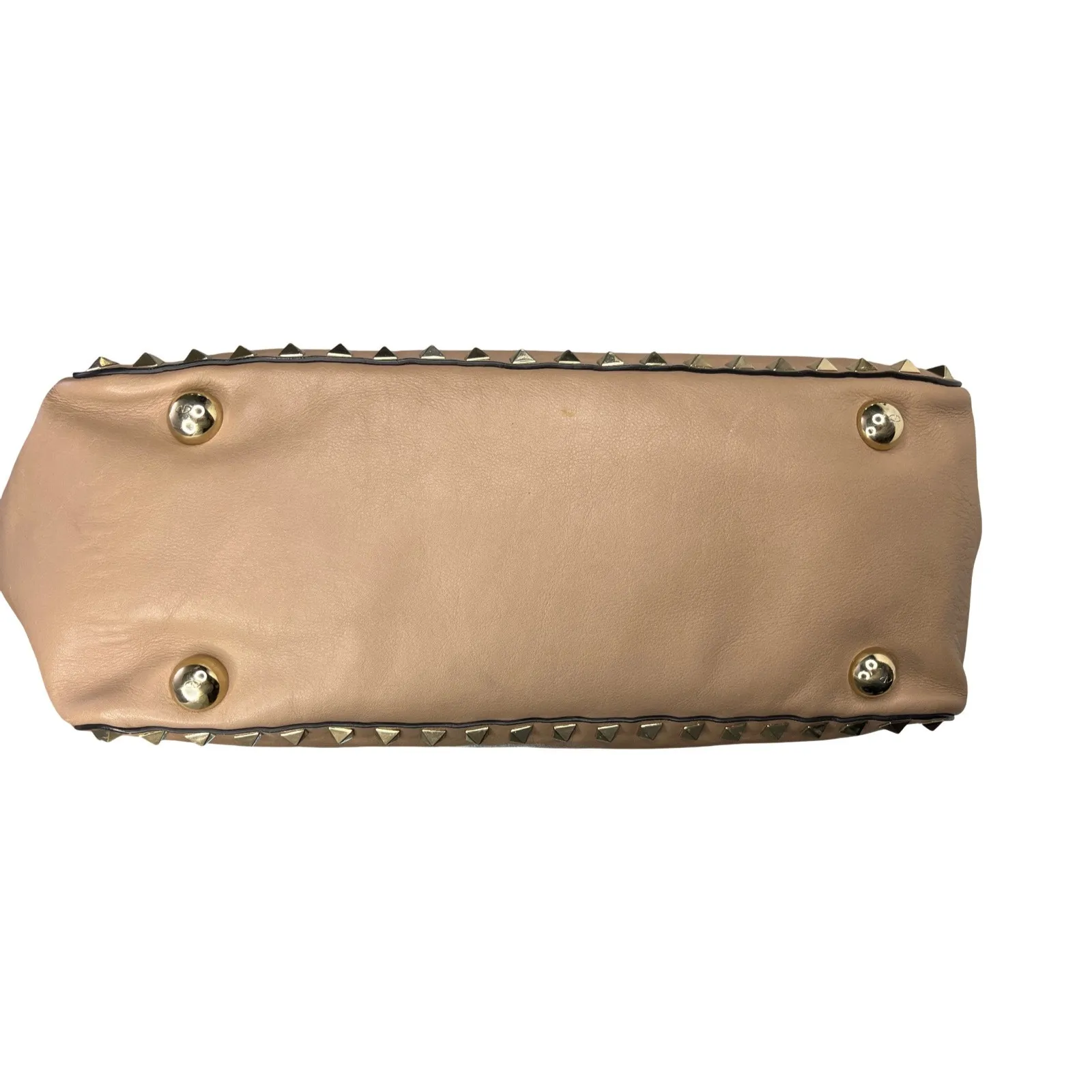 Valentino Garavani Rockstud Tote Bag in Poudre Beige Leather - Image 12