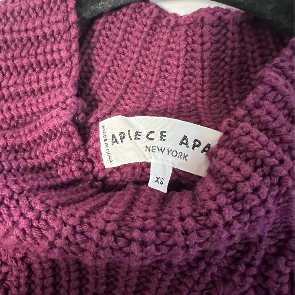 Apiece Apart Eco Nueva Merel sweater in wine tasting Sz XS - Image 6