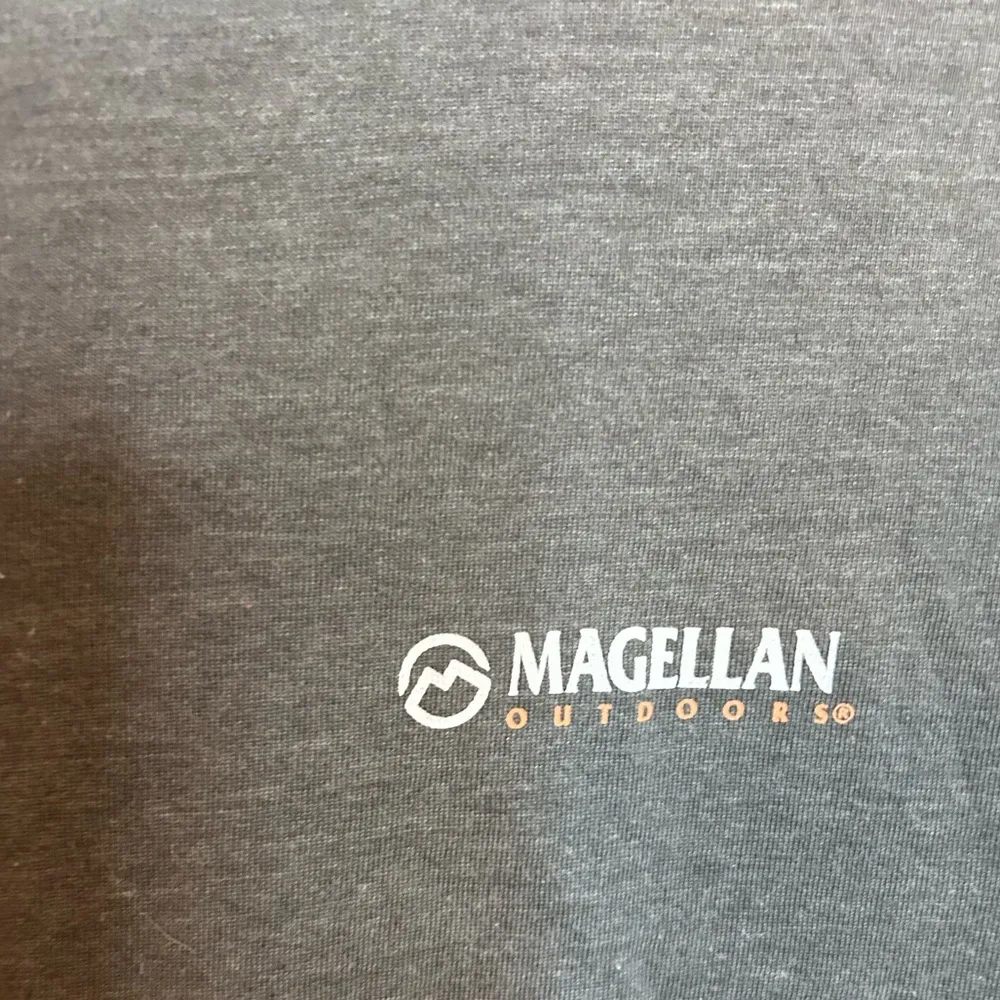 Magellan Outdoors Gray Long Sleeve Branded T-Shirt - Image 5