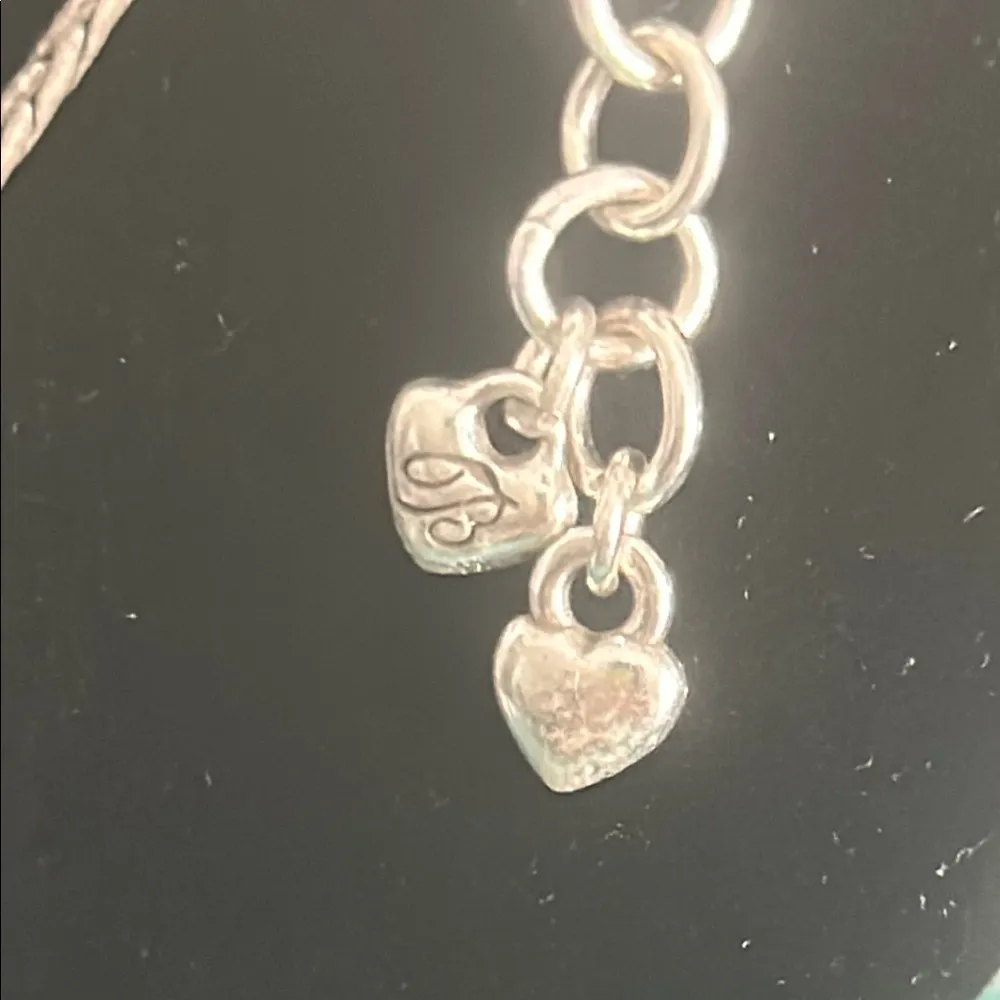 BRIGHTON Vintage CAFE AU LAIT Retired Heart Pendant Silver Tone Necklace - Image 7