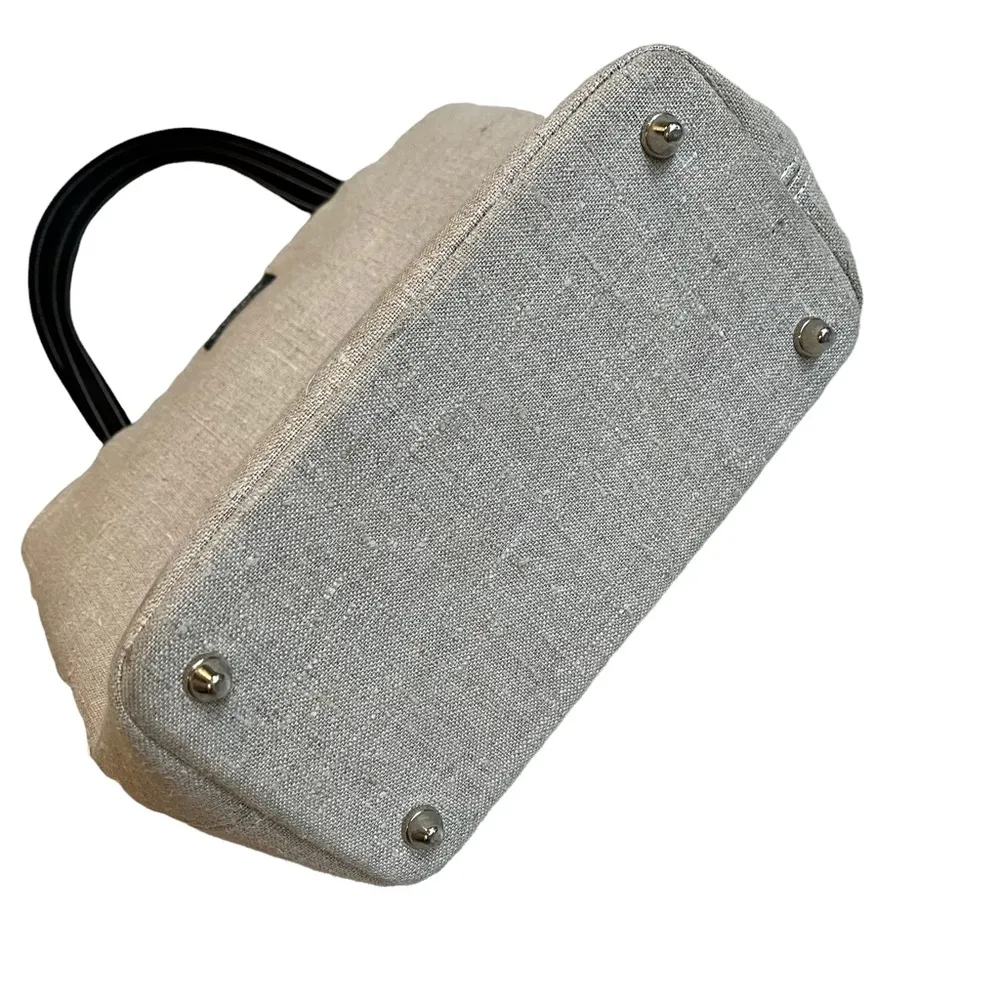 Vintage Kate Spade Linen Shoulder Bag - Image 10