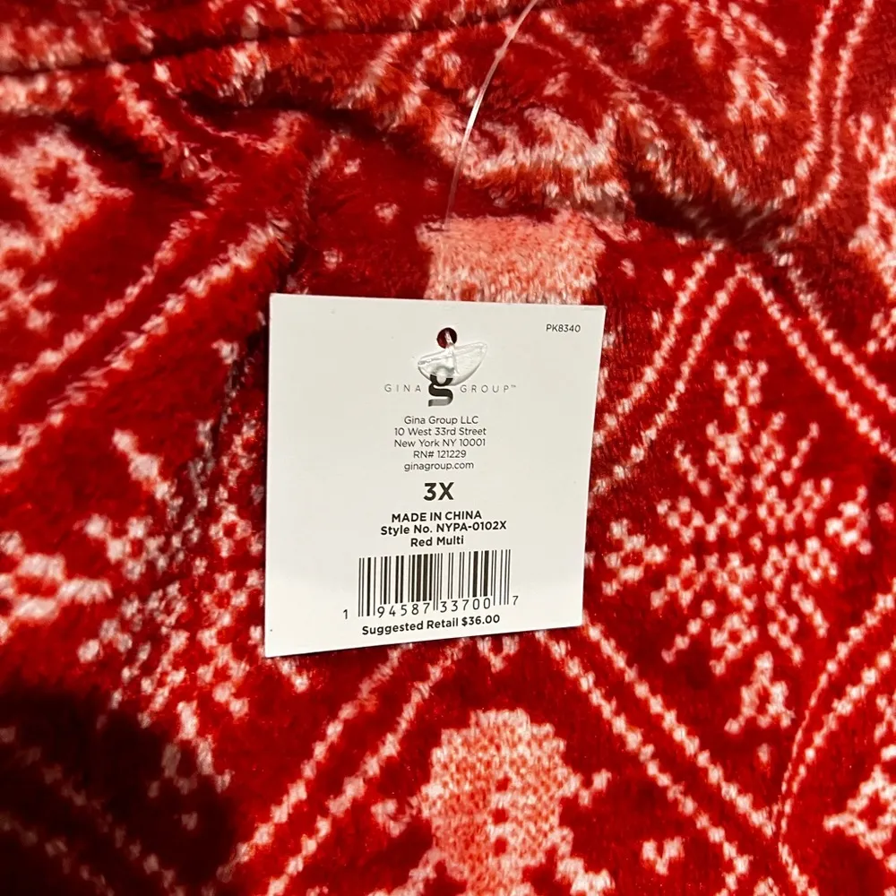 NWT fuzzy pajama bottoms! NYC Underground size 3X White - Image 3