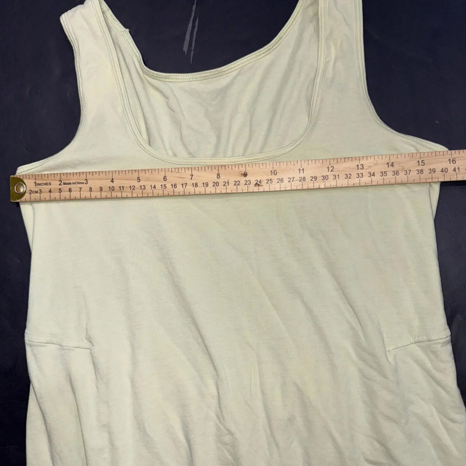 Lululemon Pima Cotton Open Back Midi Dress High Low Hem Dewy Green Sleeveless 6 - Image 8