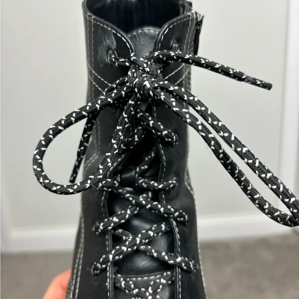 ASOS Black combat lace up boots - Image 7