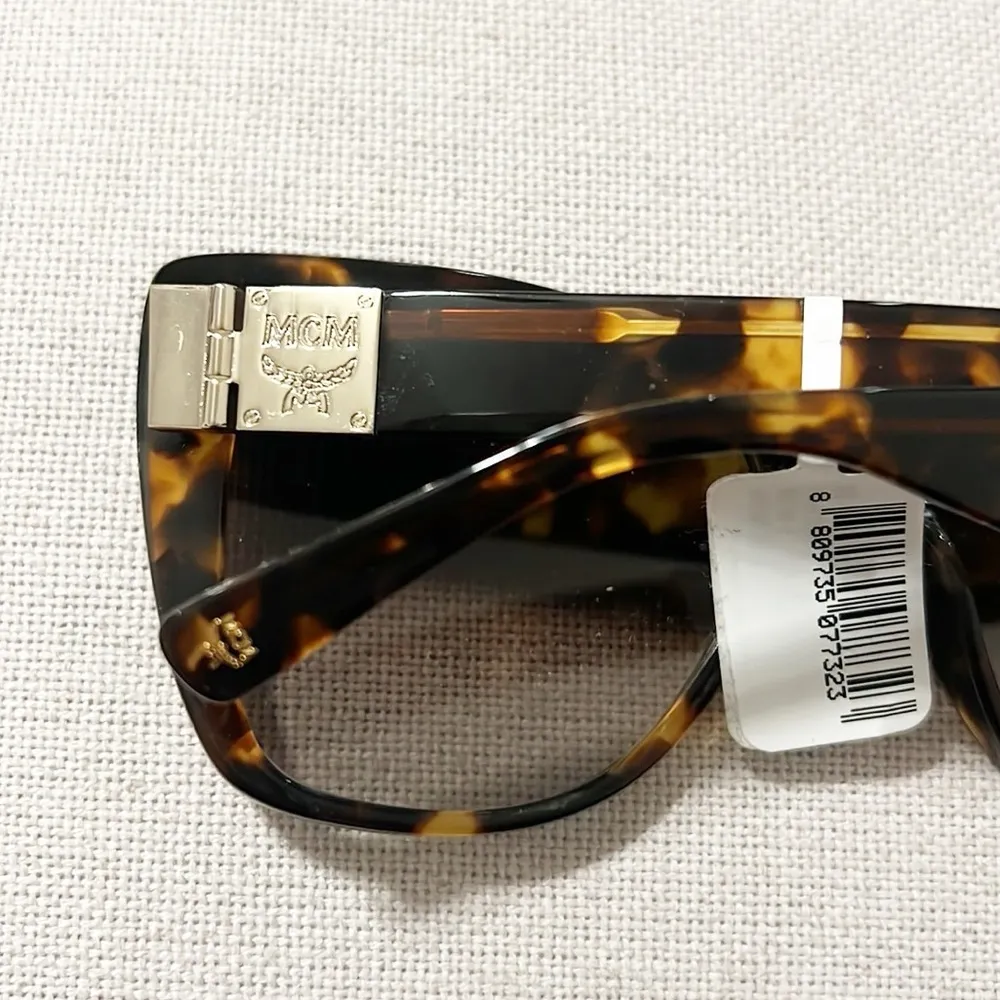 MCM Butterfly Sunglasses with Gradient Grey Lenses, Brown/Tortoise, NWT - Image 12