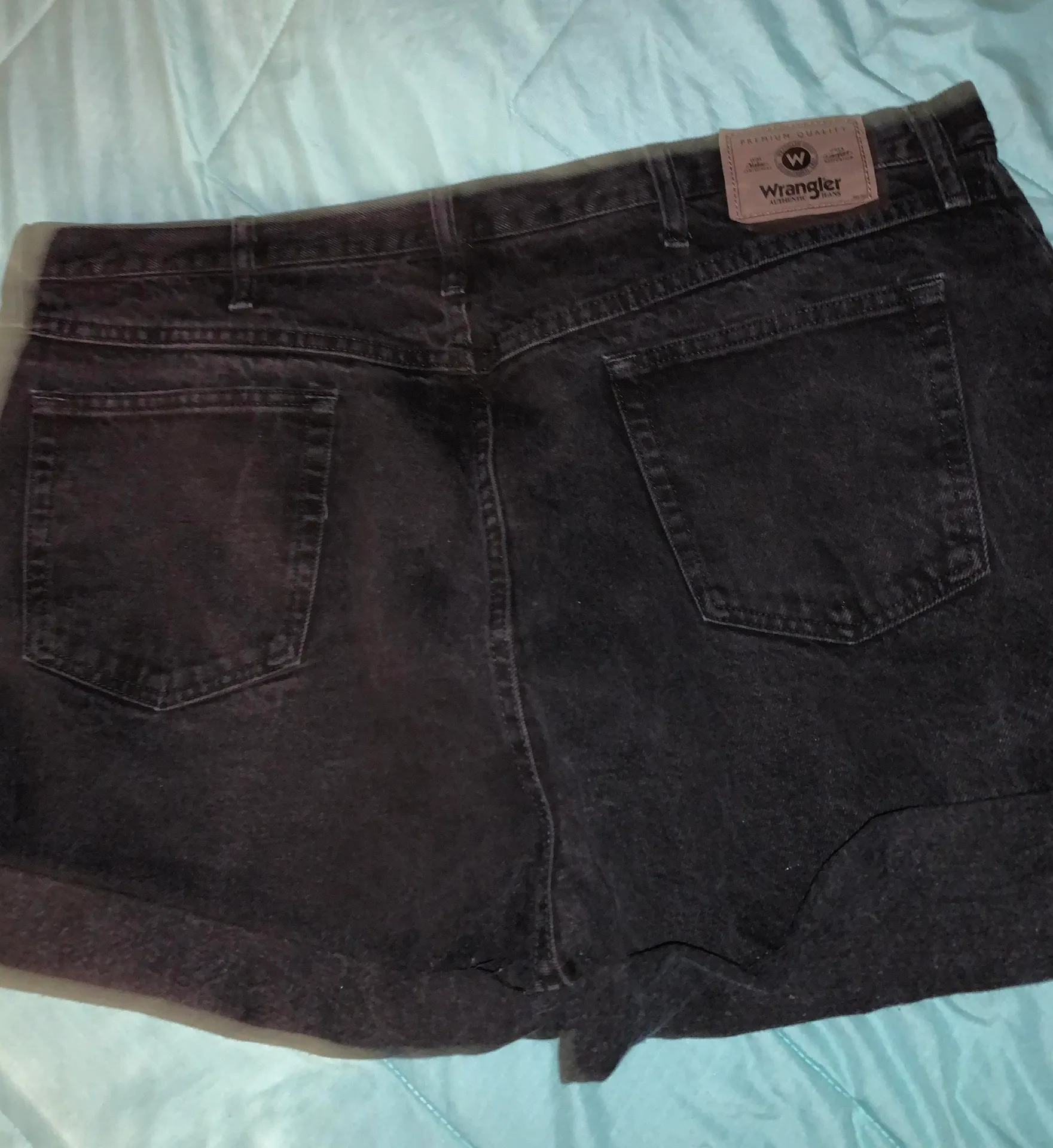 Wrangler Black Jean Shorts - Image 2
