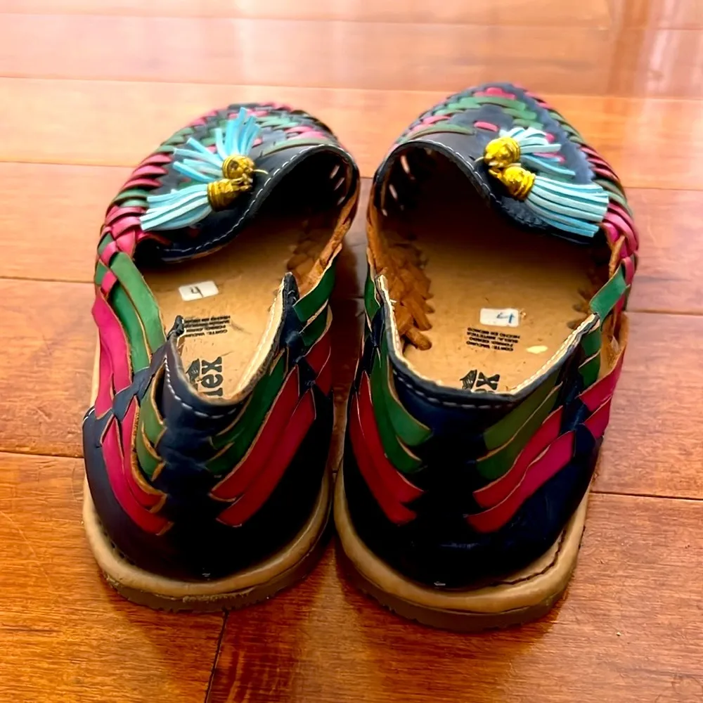NWOT ARTESANIAS D’Alex Woven Leather Multicolor Mexican Huarache Sandals Size undefined - Image 9