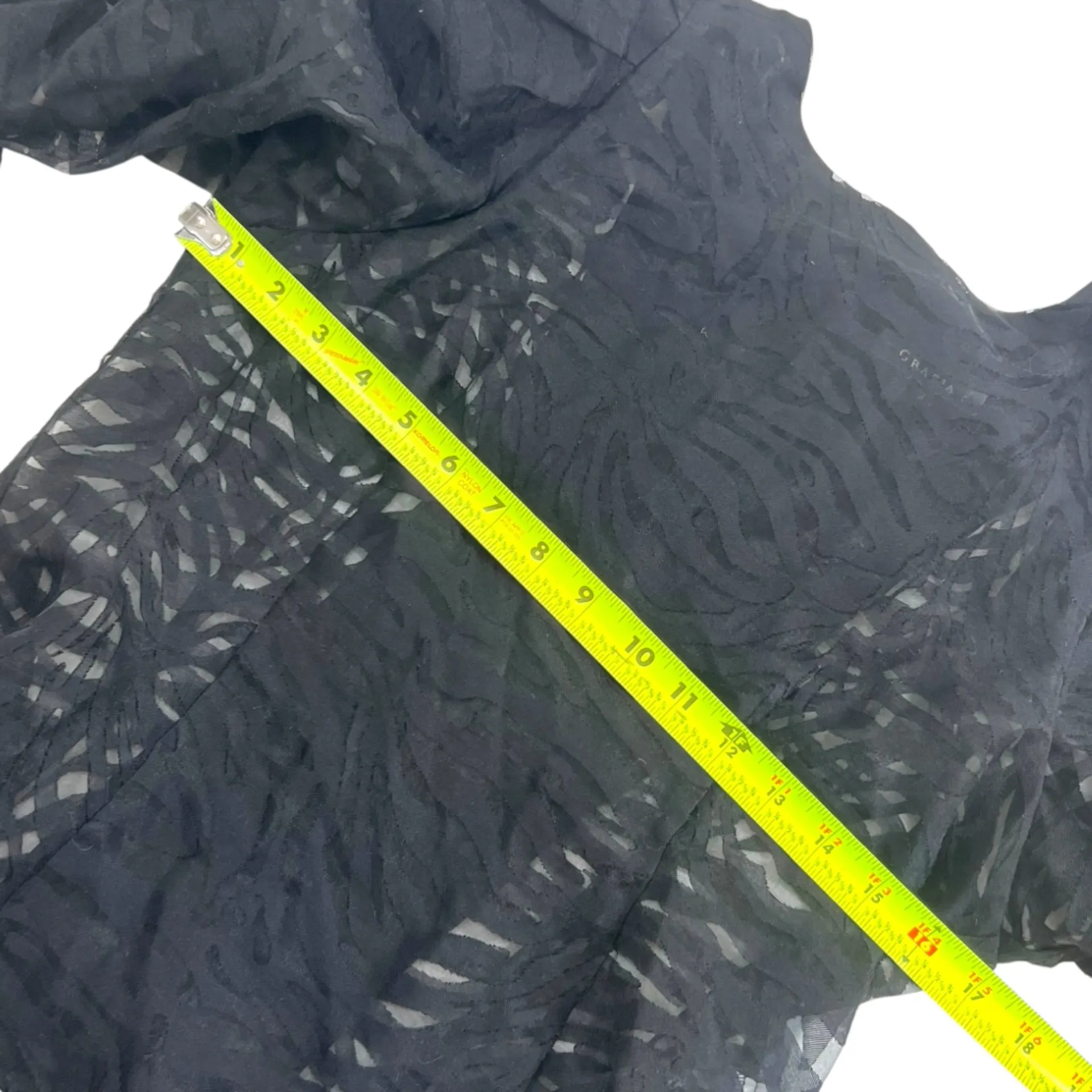 Gracia Black Zebra Print Sheer Mesh Top - Image 12