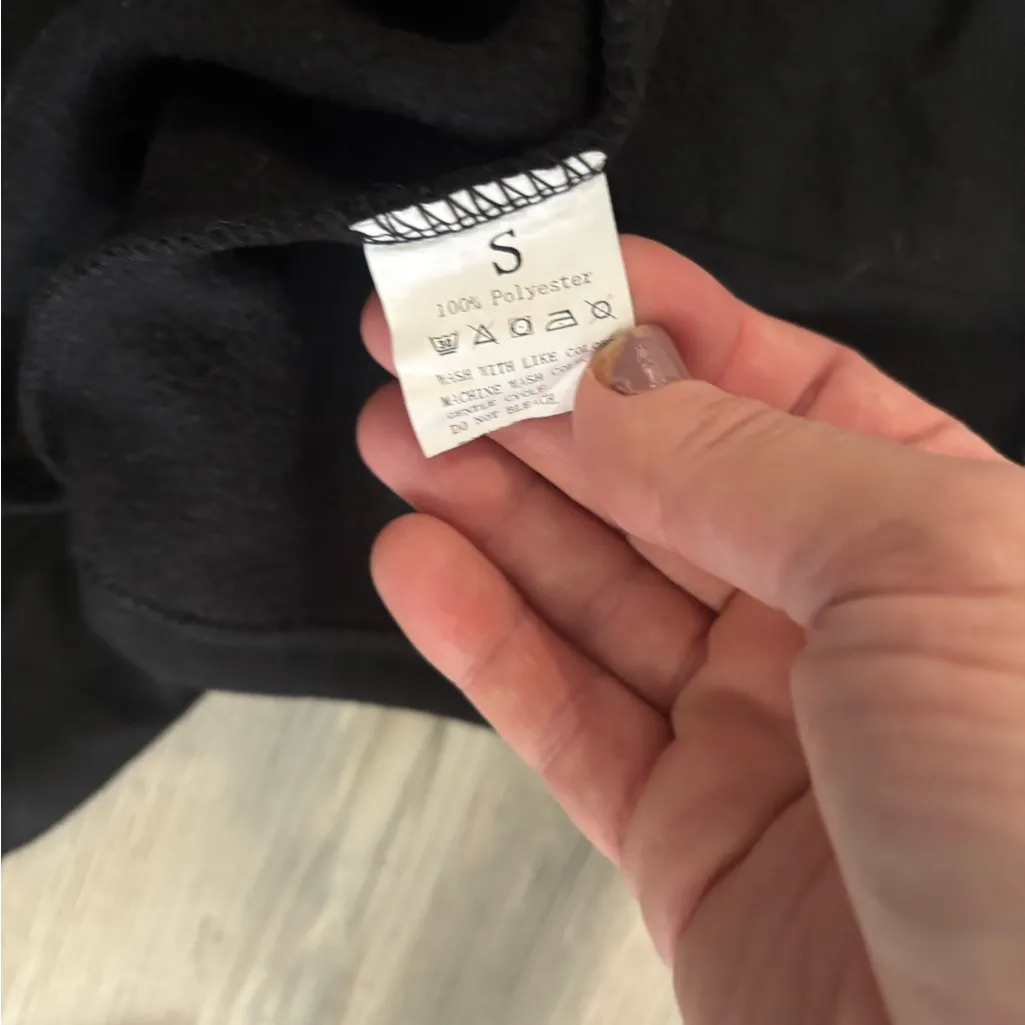 Black and Gray Hooded Cardigan size small - Image 3