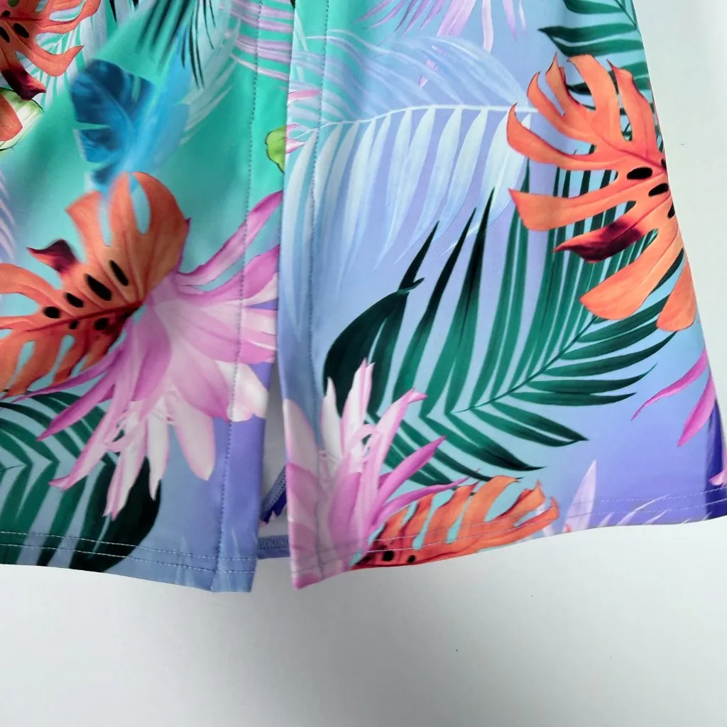 NWT Carmen Marc Valvo Floral Print High-Waisted Skirted Swim Bottom Size Large L - Image 4