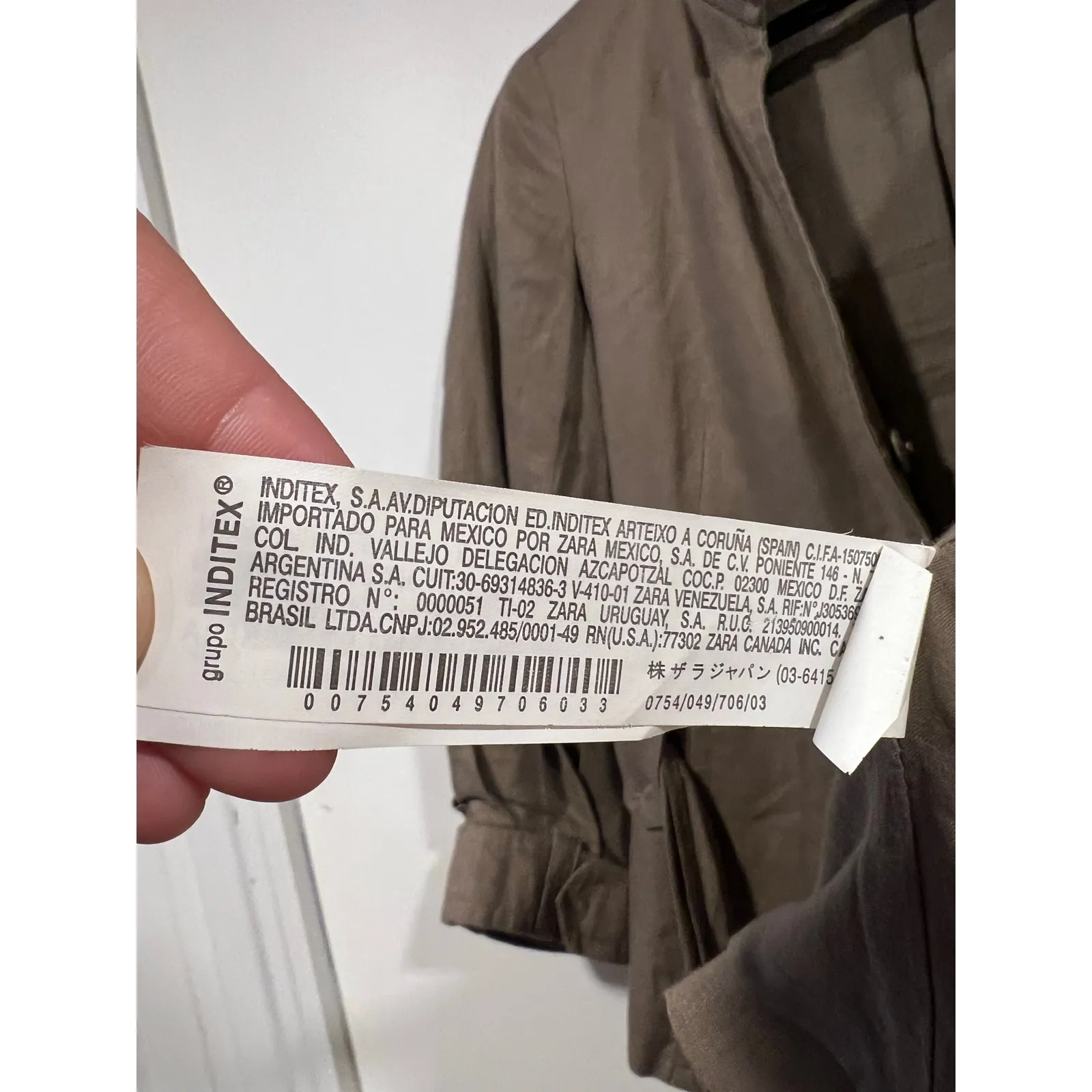 Women’s Korean Fashion Minimalist Linen Front Tie Blouse Khaki Small - Image 10