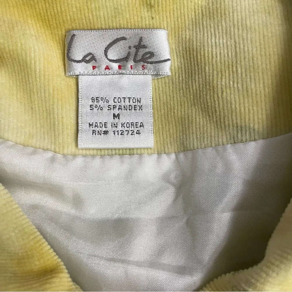 VINTAGE LA CITE PARIS YELLOW JACKET IN MULTI ABSTRACT DESIGN SIZE M Size M - Image 9
