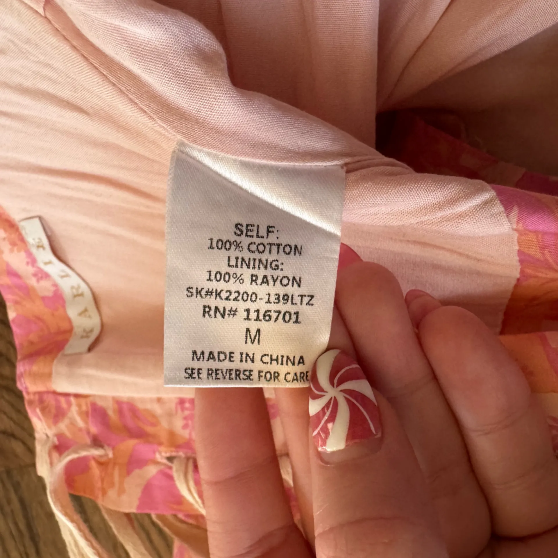 Karlie Poplin Puff Sleeve Floral Crop Top Corset Tie Open Back Medium Pink - Image 8