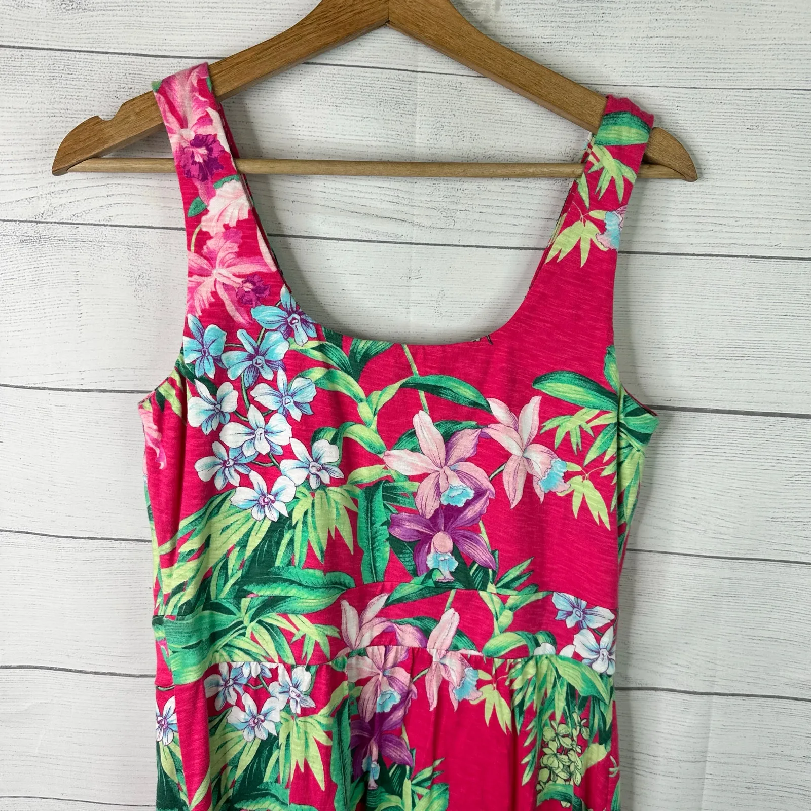 Tommy Bahama Womens size Small Floriana Tropical Hawaiian Tropical Dress Pink - Image 5