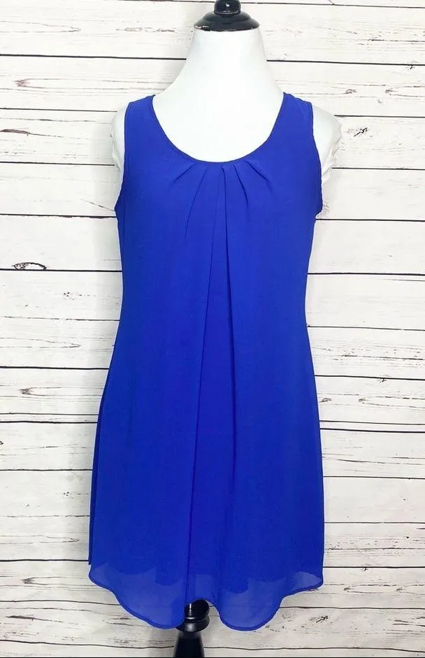 My Michelle Blue Boho Lace Back Dress Size Small - Image 6