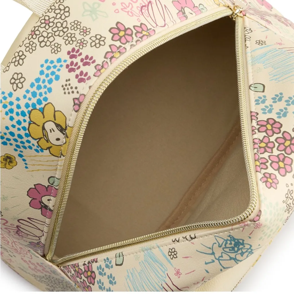 NWT Peanuts Snoopy Cottage Floral Spring All Over Print Mini Backpack Pink - Image 3