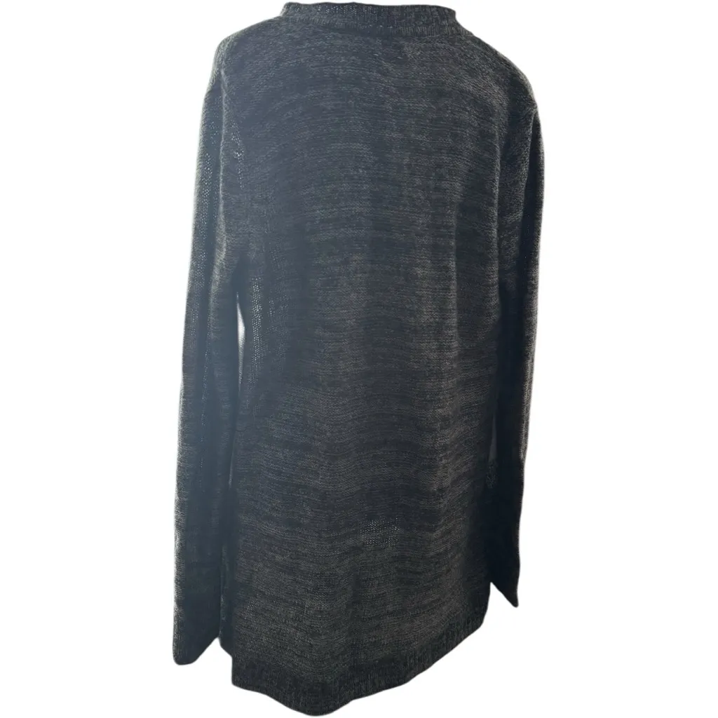 Sonoma Women's Black and Cream Open Front Cardigan Sz M - Image 2