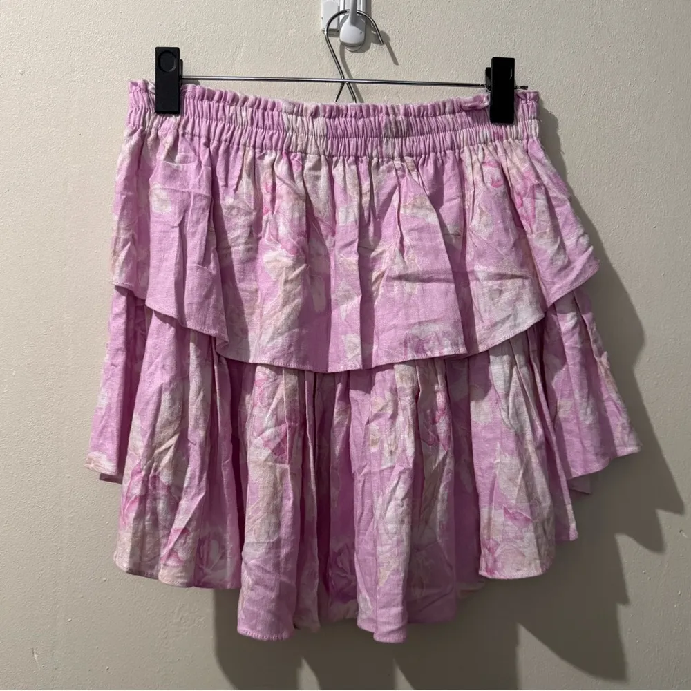 LoveShackFancy ruffle mini skirt in Powder Pink size Medium - Image 3