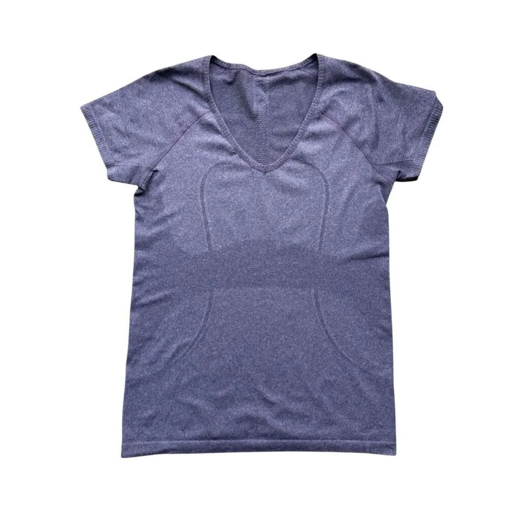 Lululemon Swiftly Tech V Neck In Concord Grape Size 10 - Image 5