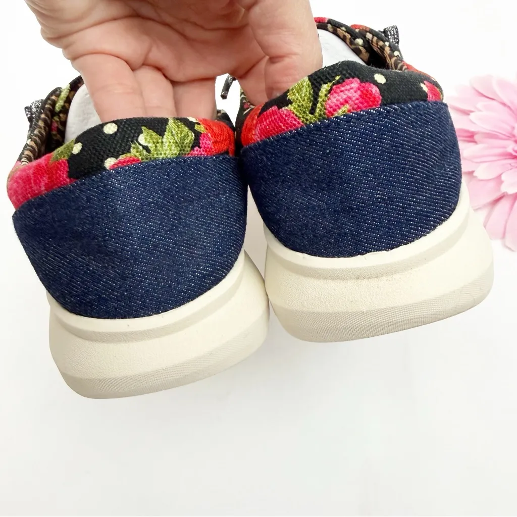 Ariat X Rodeo Quincy Punchy Polka Dot Hilo Shoes Floral Rose Print Slip On - Image 9