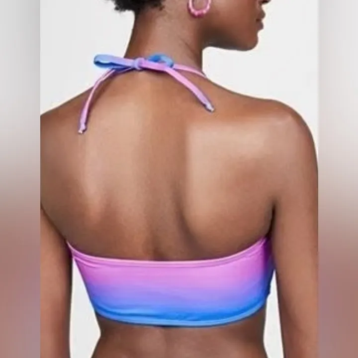 PilyQ Purple Ombré Bandeau‎ Bikini Top Optional Straps NWT Size S - Image 3
