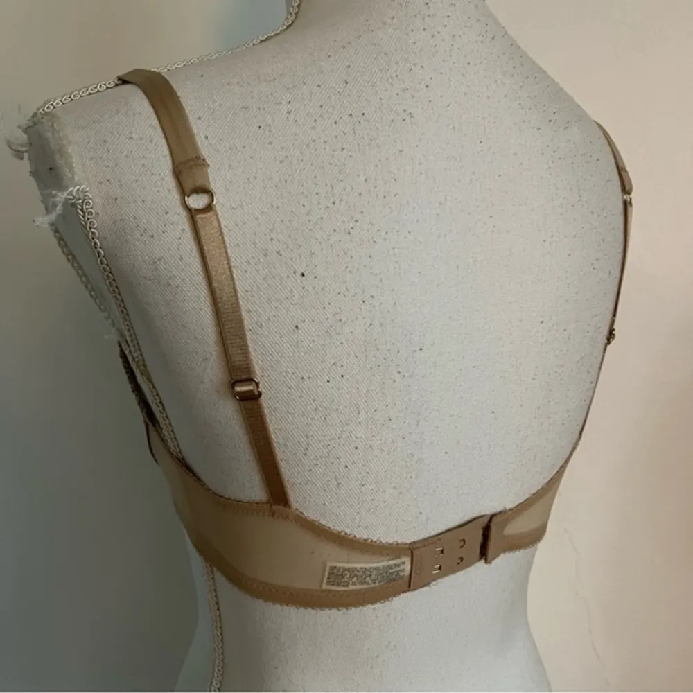 Wacoal • Tan Unlined Embroidered Mesh Bra - Image 73