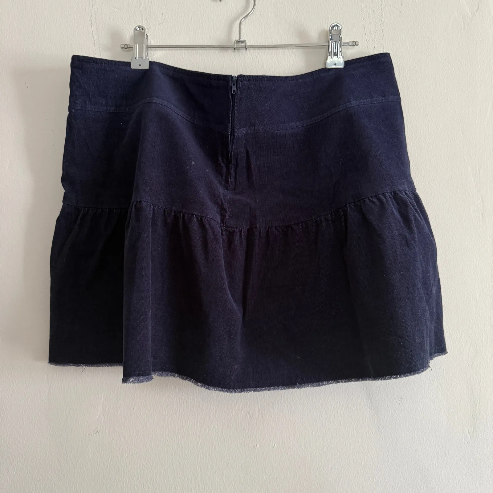 Y2K Vintage DELIA'S | Deep Blue/Purple Corduroy Low Rise Skirt Kilt | Size 13 Blue Size L - Image 2
