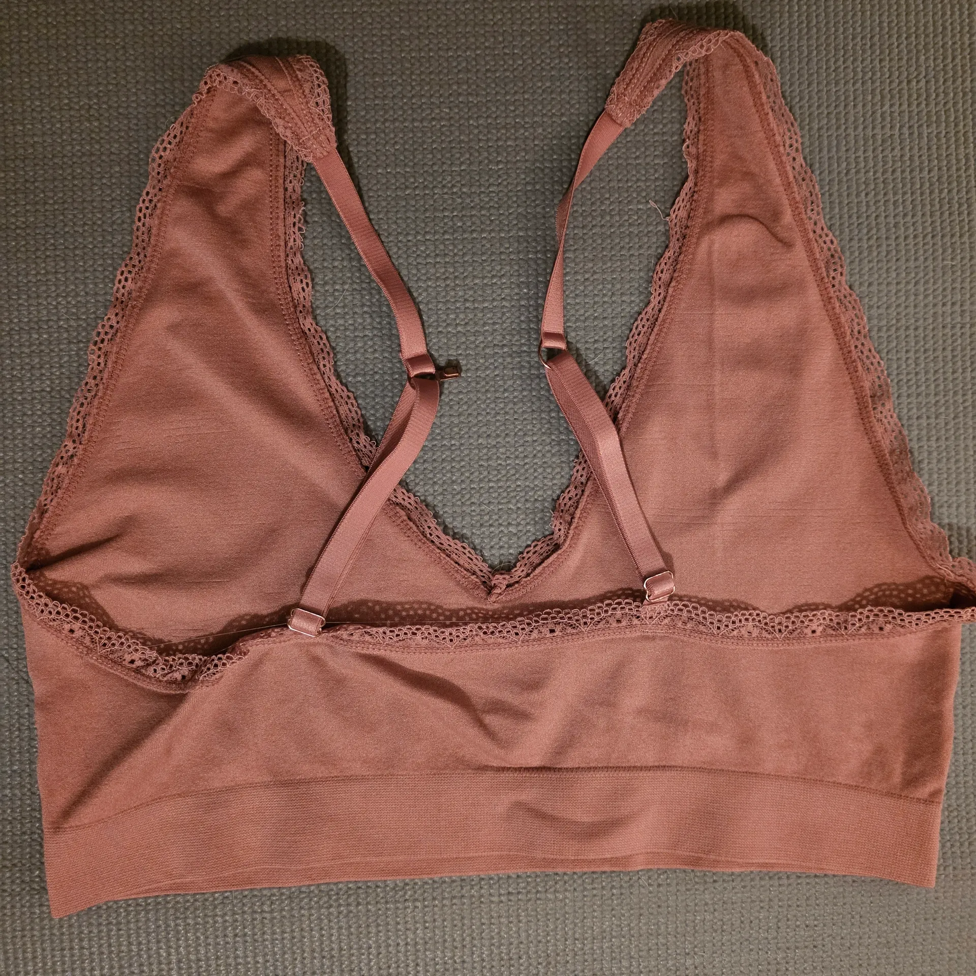 Aerie Peach Wireless Bralette with Halter Straps - Image 3