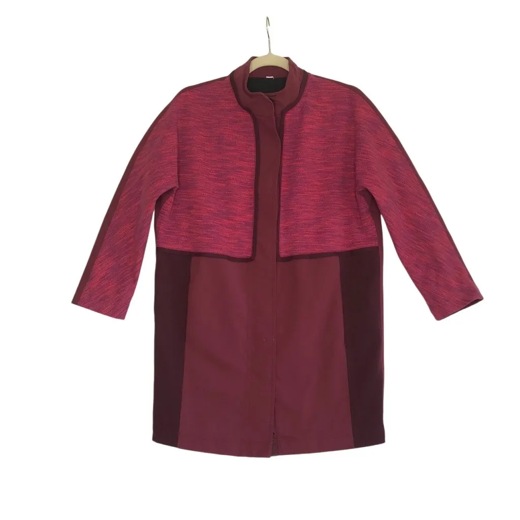LULULEMON Cocoon Car Coat Women XS Bramble Rust Berry Comfort Sporty Lifestyle Red - Image 4