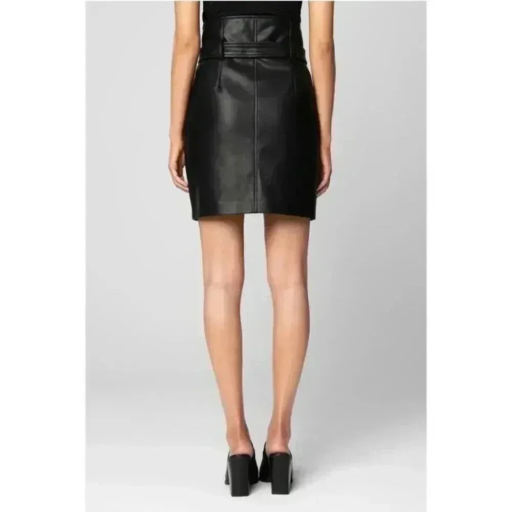 Blank NYC It Takes Two Vegan Leather High Rise Skirt Size 30 - Image 4