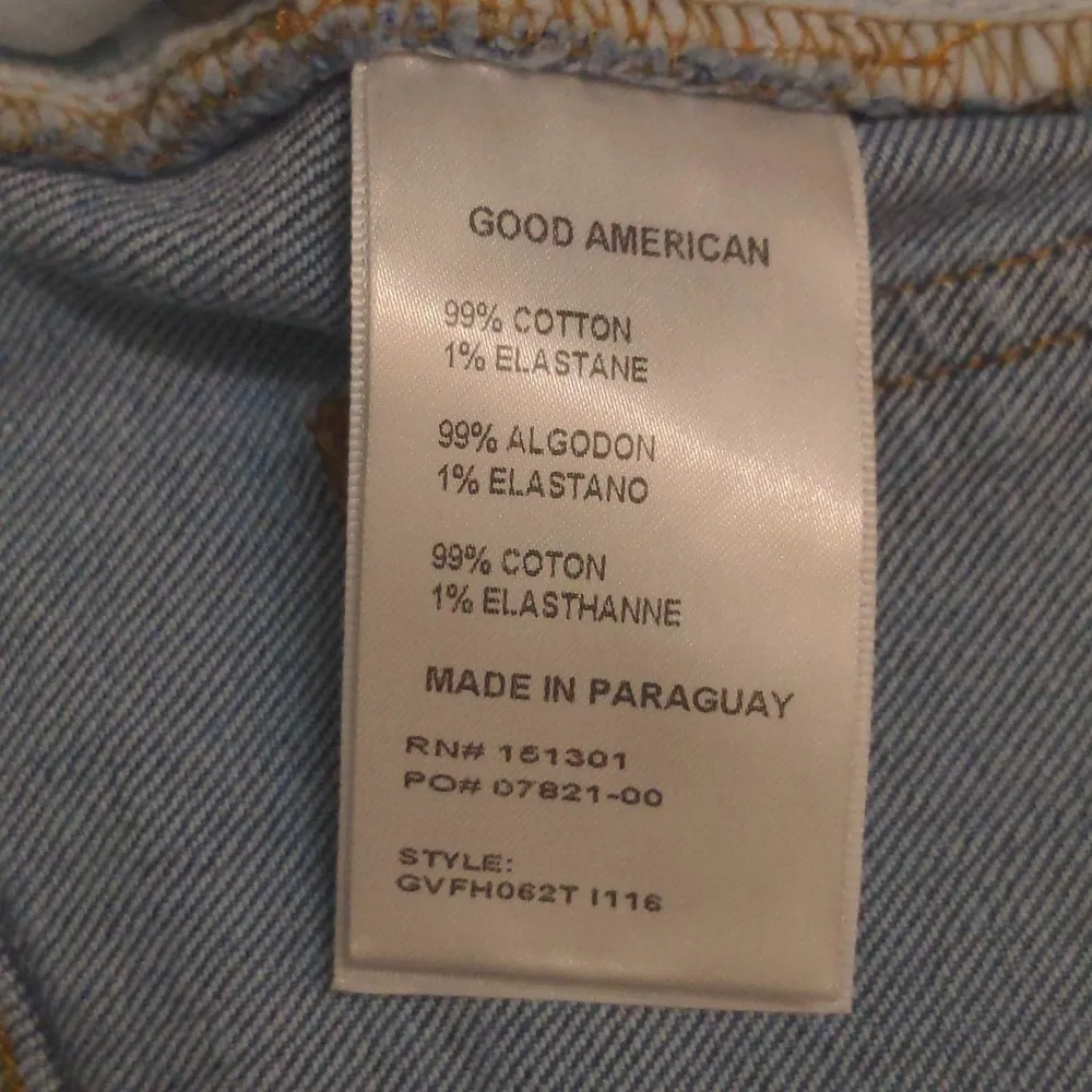 Good American Good Vintage Frayed Hem Straight Leg Jeans Blue High Rise 8 New - Image 10