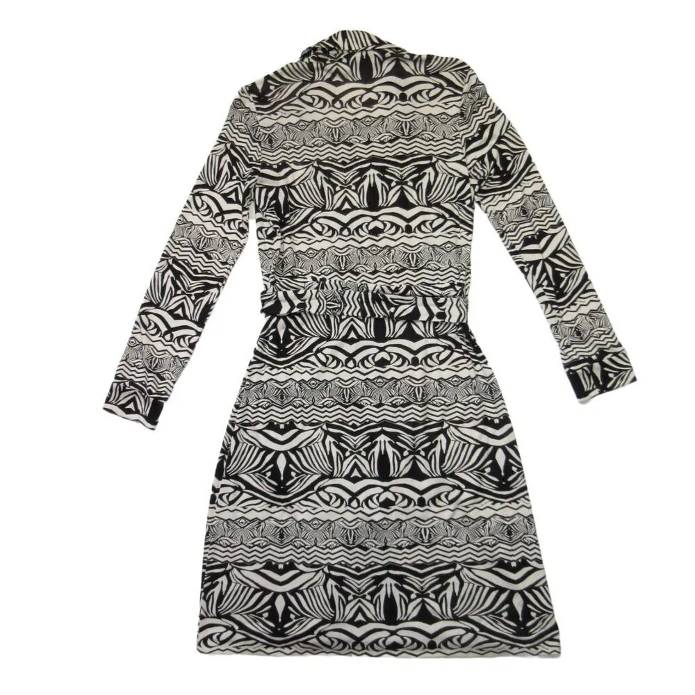 NWT Diane von Furstenberg New Jeanne Two in Zebra Tattoo Silk Wrap Dress 8 - Image 9