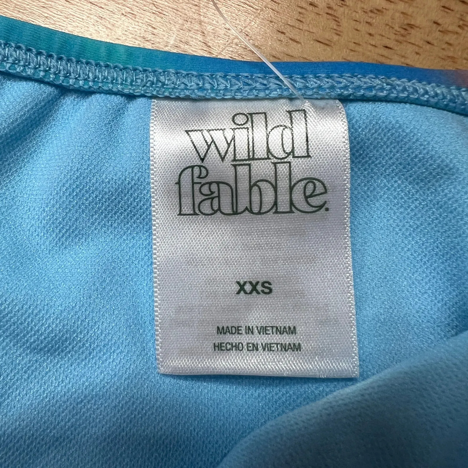 Wild Fable Women's Blue Marble Print Cheeky Bikini Bottom - Size XXS - NWT - Image 2